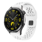 xDfind Flat Head Breathable Hole Black Buckle Silicone Watch Band, 20mm, 22mm