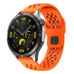 xDfind Flat Head Breathable Hole Black Buckle Silicone Watch Band, 20mm, 22mm