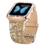 xDfind Glitter Sequins Leather Watch Band, For Apple Watch 42 / 44 / 45 / 46 / 49mm, For Apple Watch 38 / 40 / 41 / S10 42mm