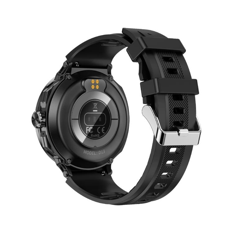 D13 2 in 1 Bluetooth Earphone Smart Call Watch, Support Bluetooth Call / NFC / Health Monitoring, Silicone Strap, 3-Bead Steel Strap, Milanese Steel Strap