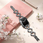xDfind O-shaped Diamond Metal Watch Band, For Apple Watch 42 / 44 / 45 / 46 / 49mm, For Apple Watch 38 / 40 / 41 / S10 42mm