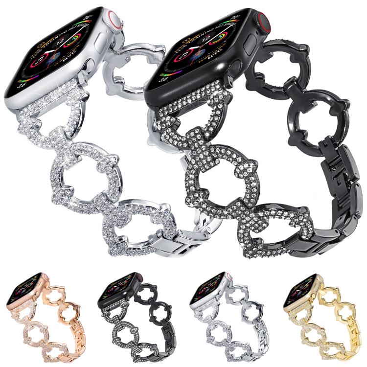 xDfind O-shaped Diamond Metal Watch Band, For Apple Watch 42 / 44 / 45 / 46 / 49mm, For Apple Watch 38 / 40 / 41 / S10 42mm