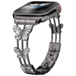 xDfind Butterfly-shaped Diamond Metal Watch Band, For Apple Watch 42 / 44 / 45 / 46 / 49mm, For Apple Watch 38 / 40 / 41 / S10 42mm