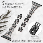 xDfind Butterfly-shaped Diamond Metal Watch Band, For Apple Watch 42 / 44 / 45 / 46 / 49mm, For Apple Watch 38 / 40 / 41 / S10 42mm