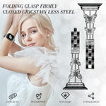 xDfind Butterfly-shaped Diamond Metal Watch Band, For Apple Watch 42 / 44 / 45 / 46 / 49mm, For Apple Watch 38 / 40 / 41 / S10 42mm