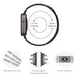 xDfind Three Diamond Metal Watch Band, For Apple Watch 42 / 44 / 45 / 46 / 49mm, For Apple Watch 38 / 40 / 41 / S10 42mm