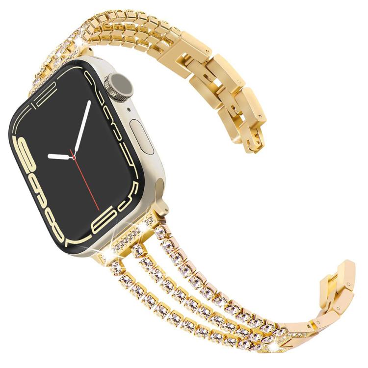 xDfind Three Diamond Metal Watch Band, For Apple Watch 42 / 44 / 45 / 46 / 49mm, For Apple Watch 38 / 40 / 41 / S10 42mm
