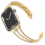 xDfind Three Diamond Metal Watch Band, For Apple Watch 42 / 44 / 45 / 46 / 49mm, For Apple Watch 38 / 40 / 41 / S10 42mm