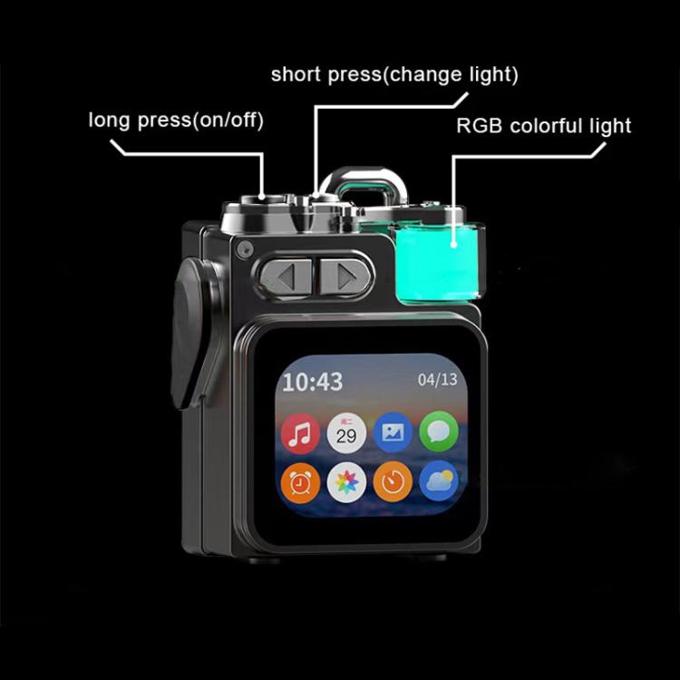 DK08 Smart LED Screen Cool Style Portable RGB Light Bluetooth Speaker, DK08