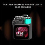 DK08 Smart LED Screen Cool Style Portable RGB Light Bluetooth Speaker, DK08
