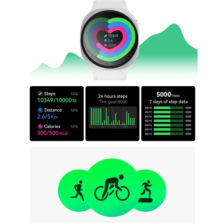 HD8 mini 1.29 inch BT5.4 Sport Smart Watch, Support Bluetooth Call / Sleep / Blood Oxygen / Heart Rate / Blood Pressure Health Monitor