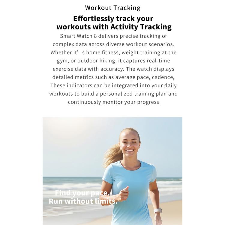 HD8 mini 1.29 inch BT5.4 Sport Smart Watch, Support Bluetooth Call / Sleep / Blood Oxygen / Heart Rate / Blood Pressure Health Monitor