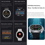 HD8C 1.43 inch BT5.4 Rotate Dial Smart Watch, Support Bluetooth Call / Sleep / Blood Oxygen / Heart Rate / Blood Pressure Health Monitor