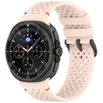 xDfind Alloy Black Buckle Honeycomb Breathable Silicone Watch Band, For Samsung Galaxy Watch8 / Watch8 Classic