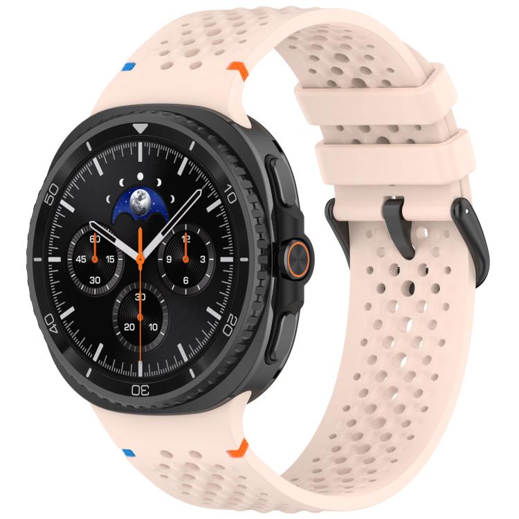 xDfind Alloy Black Buckle Honeycomb Breathable Silicone Watch Band, For Samsung Galaxy Watch8 / Watch8 Classic
