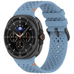 xDfind Alloy Black Buckle Honeycomb Breathable Silicone Watch Band, For Samsung Galaxy Watch8 / Watch8 Classic