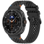 xDfind Alloy Black Buckle Honeycomb Breathable Silicone Watch Band, For Samsung Galaxy Watch8 / Watch8 Classic