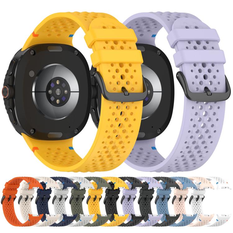 xDfind Alloy Black Buckle Honeycomb Breathable Silicone Watch Band, For Samsung Galaxy Watch8 / Watch8 Classic