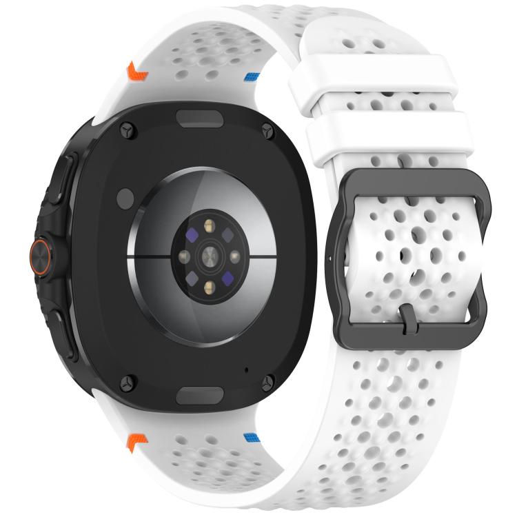 xDfind Ladder Black Buckle Honeycomb Breathable Silicone Watch Band, For Samsung Galaxy Watch8 / Watch8 Classic