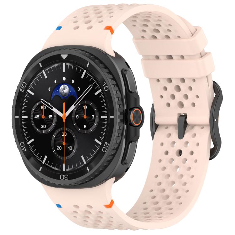 xDfind Ladder Black Buckle Honeycomb Breathable Silicone Watch Band, For Samsung Galaxy Watch8 / Watch8 Classic
