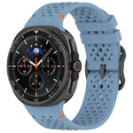 xDfind Ladder Black Buckle Honeycomb Breathable Silicone Watch Band, For Samsung Galaxy Watch8 / Watch8 Classic