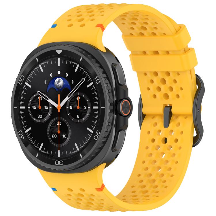 xDfind Ladder Black Buckle Honeycomb Breathable Silicone Watch Band, For Samsung Galaxy Watch8 / Watch8 Classic