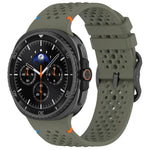 xDfind Ladder Black Buckle Honeycomb Breathable Silicone Watch Band, For Samsung Galaxy Watch8 / Watch8 Classic