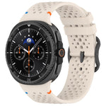 xDfind Ladder Black Buckle Honeycomb Breathable Silicone Watch Band, For Samsung Galaxy Watch8 / Watch8 Classic