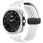 xDfind Magnetic Black Buckle Honeycomb Breathable Silicone Watch Band, For Samsung Galaxy Watch8 / Watch8 Classic