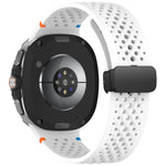 xDfind Magnetic Black Buckle Honeycomb Breathable Silicone Watch Band, For Samsung Galaxy Watch8 / Watch8 Classic