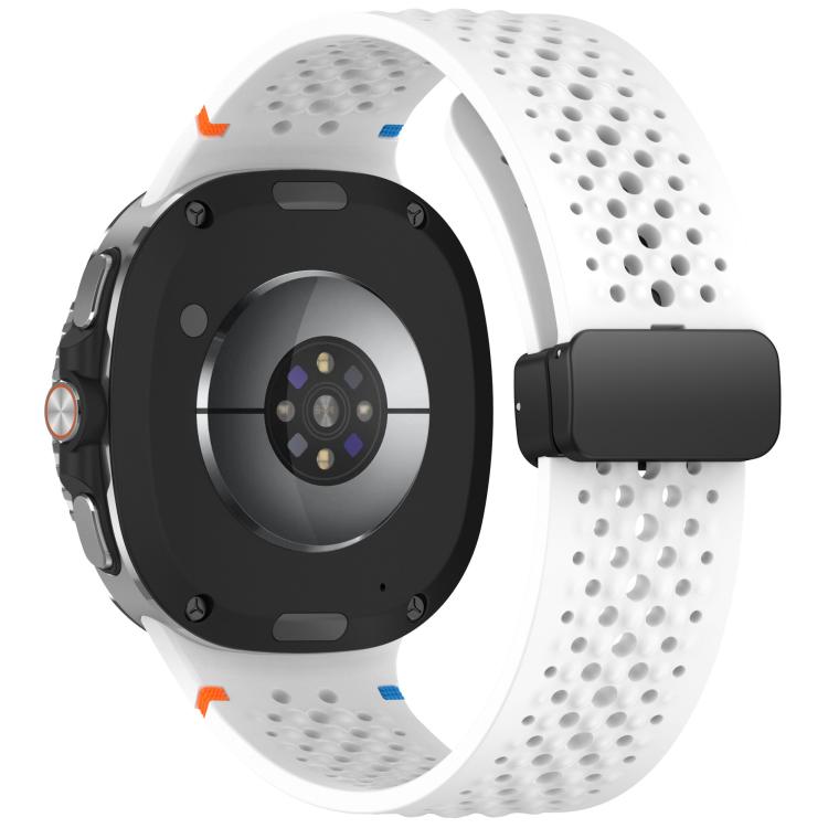 xDfind Magnetic Black Buckle Honeycomb Breathable Silicone Watch Band, For Samsung Galaxy Watch8 / Watch8 Classic