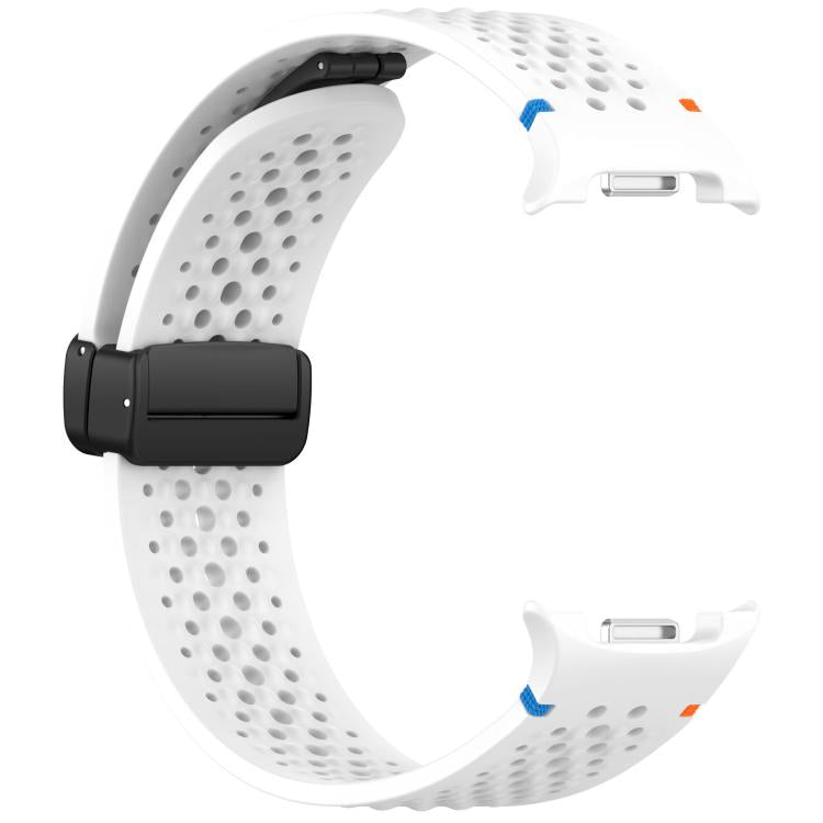 xDfind Magnetic Black Buckle Honeycomb Breathable Silicone Watch Band, For Samsung Galaxy Watch8 / Watch8 Classic