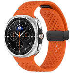 xDfind Magnetic Black Buckle Honeycomb Breathable Silicone Watch Band, For Samsung Galaxy Watch8 / Watch8 Classic