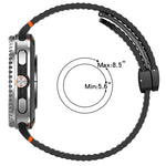 xDfind Magnetic Black Buckle Honeycomb Breathable Silicone Watch Band, For Samsung Galaxy Watch8 / Watch8 Classic