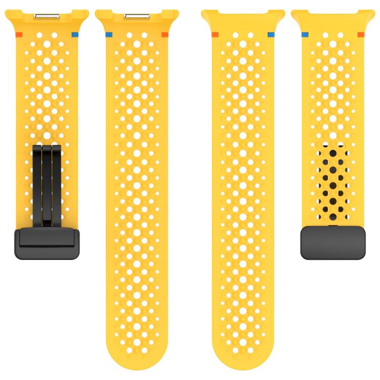 xDfind Magnetic Black Buckle Honeycomb Breathable Silicone Watch Band, For Samsung Galaxy Watch8 / Watch8 Classic