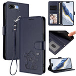 Embossed Heart Cat Leather Phone Case with Hand Strap, For iPhone XR, For iPhone XS Max, For iPhone 7 Plus / 8 Plus