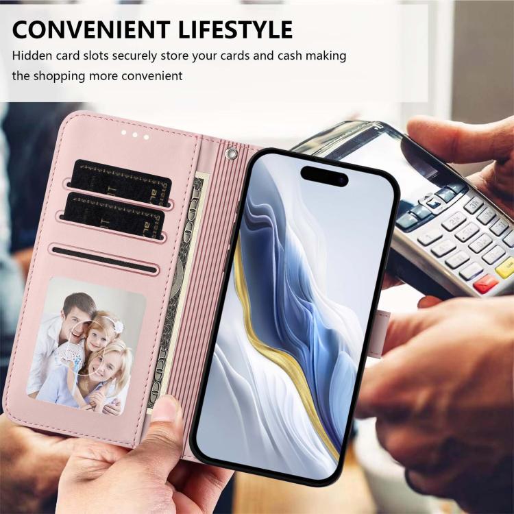 غطاء هاتف من الجلد بنقش قلب وقطة مع حزام يد، لهواتف iPhone 14 Pro Max، iPhone 7 / 8 / SE 2022، iPhone 13 Pro Max، iPhone 13 Pro