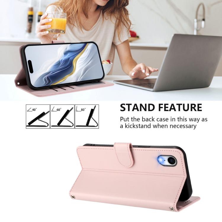 Embossed Heart Cat Leather Phone Case with Hand Strap, For iPhone XR, For iPhone XS Max, For iPhone 7 Plus / 8 Plus