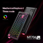 ONIKUMA MT706 81-Keys Hot Swappable Triple Mode Mechanical Keyboard, MT706