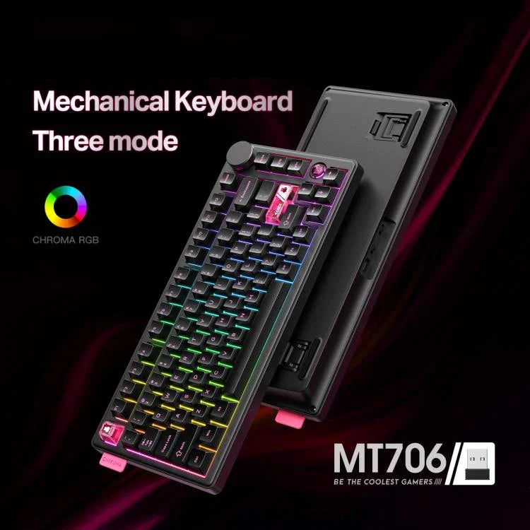 ONIKUMA MT706 81-Keys Hot Swappable Triple Mode Mechanical Keyboard, MT706