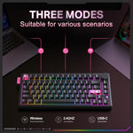ONIKUMA MT706 81-Keys Hot Swappable Triple Mode Mechanical Keyboard, MT706