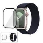 Buckle Loop Nylon Watch Band with 3D Curved Film, For Apple Watch Series 44mm