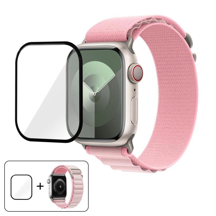 Buckle Loop Nylon Watch Band with 3D Curved Film, For Apple Watch Series 40mm