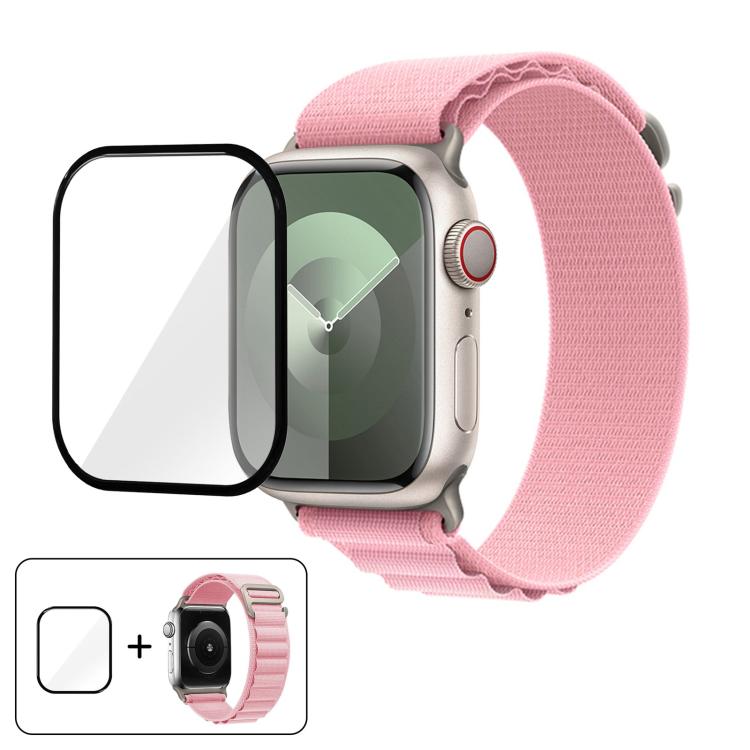 Buckle Loop Nylon Watch Band with 3D Curved Film, For Apple Watch Series 40mm