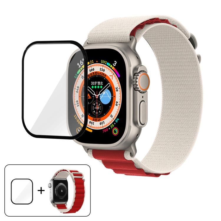 Buckle Loop Nylon Watch Band with 3D Curved Film, For Apple Watch Ultra 2 / 1 49mm