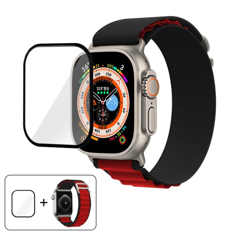 Buckle Loop Nylon Watch Band with 3D Curved Film, For Apple Watch Ultra 2 / 1 49mm