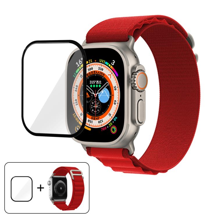 Buckle Loop Nylon Watch Band with 3D Curved Film, For Apple Watch Ultra 2 / 1 49mm