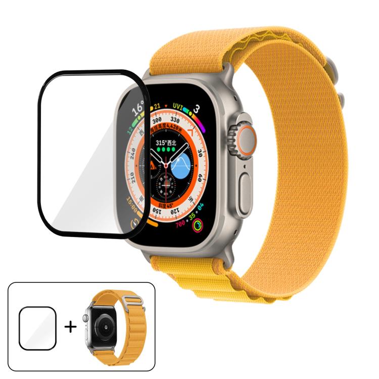Buckle Loop Nylon Watch Band with 3D Curved Film, For Apple Watch Ultra 2 / 1 49mm