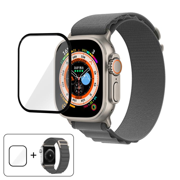 Buckle Loop Nylon Watch Band with 3D Curved Film, For Apple Watch Ultra 2 / 1 49mm