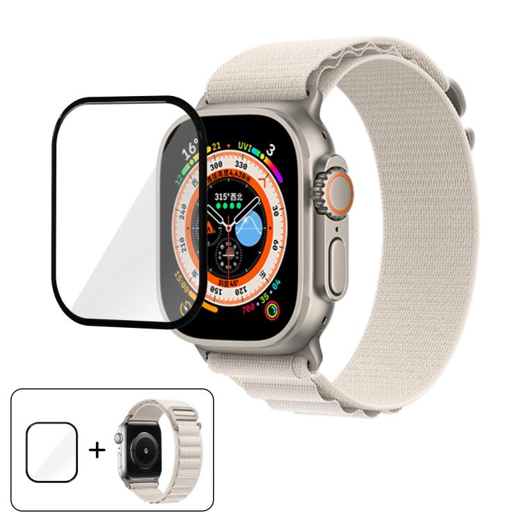 Buckle Loop Nylon Watch Band with 3D Curved Film, For Apple Watch Ultra 2 / 1 49mm